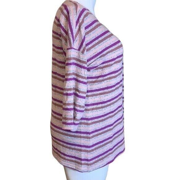 Torrid Womens Pullover Sweater Striped Super Soft Plush Comfy Pink 1X 14 16 - Picture 3 of 16